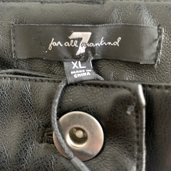 7 FOR ALL MANKIND Trouser Pleather Pant - Picture 4 of 9